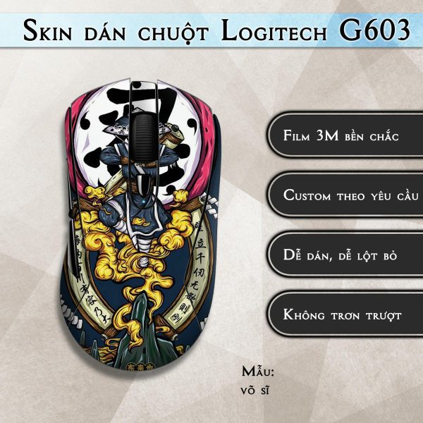 Skin dán chuột Logitech G603 mẫu võ sĩ