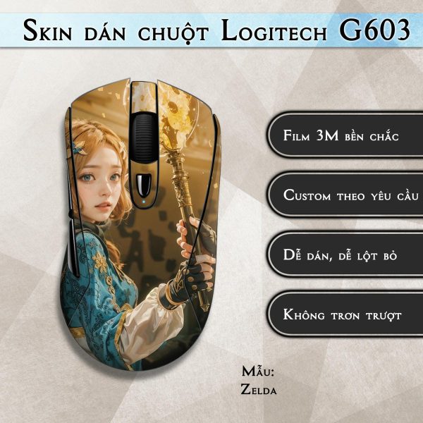 Skin dán chuột Logitech G603 mẫu Zelda
