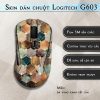 Skin dán chuột Logitech G603 mẫu đá vàng xanh xếp lẫn