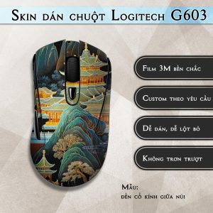 Skin dán chuột Logitech G603 mẫu đền cổ kính giữa núi