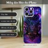 Skin dán điện thoại iPhone mẫu cú đa màu atk376 a126-skin-dan-dien-thoai-iphone