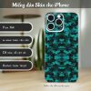 Skin dán điện thoại iPhone mẫu da dắn xanh cyan a132-skin-dan-dien-thoai-iphone