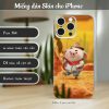 Skin dán điện thoại iPhone mẫu Lợn cao bồi a313-skin-dan-dien-thoai-iphone