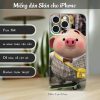 Skin dán điện thoại iPhone mẫu Lợn đi học a324-skin-dan-dien-thoai-iphone