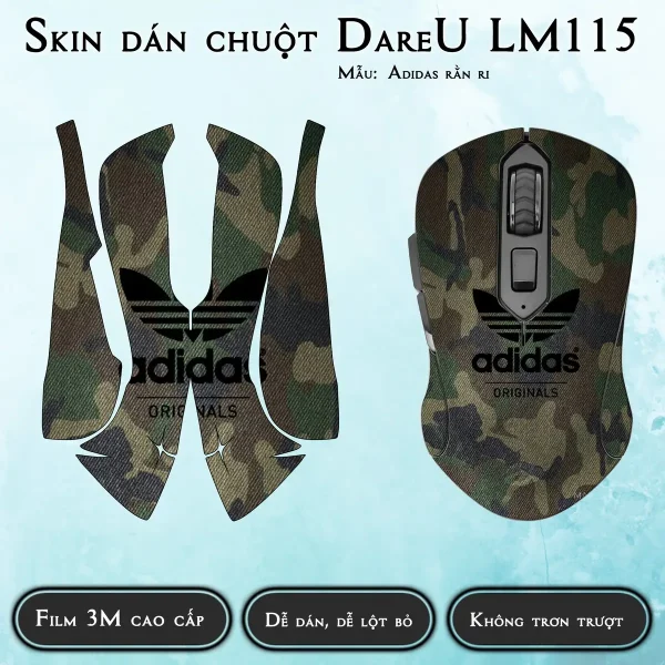 Skin DareU LM115 Adidas rằn ri