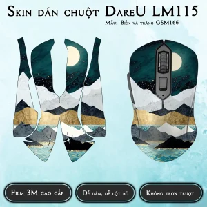 Skin dán chuột Dareu LM115 mẫu Biển và trăng GSM166