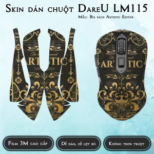 Skin dán chuột Dareu LM115 mẫu Bìa sách Artistic Editor