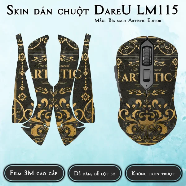 Skin dán chuột Dareu LM115 mẫu Bìa sách Artistic Editor