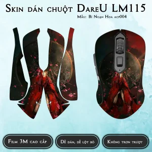 Skin dán chuột Dareu LM115 mẫu Bỉ Ngạn Hoa acp004