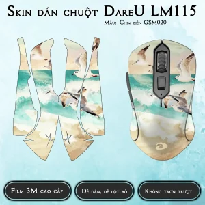 Skin dán chuột Dareu LM115 mẫu Chim biển GSM020