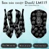 Skin dán chuột Dareu LM115 mẫu Chrome Heart đen Skin dán chuột Dareu LM115 mẫu Chrome Heart đen