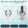 Skin dán chuột Dareu LM115 mẫu Chrome Hearts trắng