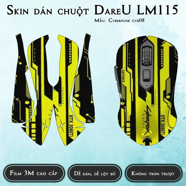 Skin dán chuột Dareu LM115 mẫu Cyberpunk cyb08