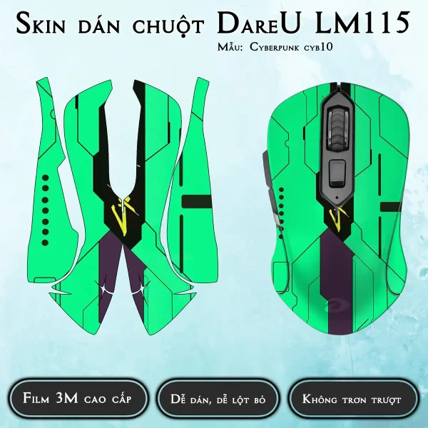 Skin dán chuột Dareu LM115 mẫu Cyberpunk cyb10