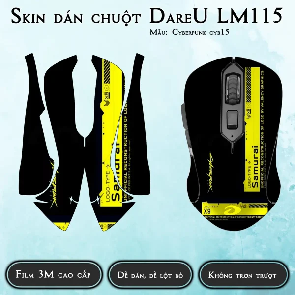 Skin dán chuột Dareu LM115 mẫu Cyberpunk cyb15