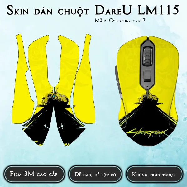 Skin dán chuột Dareu LM115 mẫu Cyberpunk cyb17