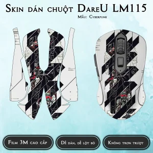 Skin dán chuột Dareu LM115 mẫu Cyberpunk