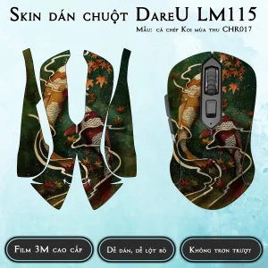 Skin dán chuột Dareu LM115 mẫu cá chép Koi mùa thu CHR017