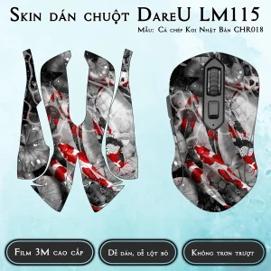 Skin dán chuột Dareu LM115 mẫu Cá chép Koi Nhật Bản CHR018