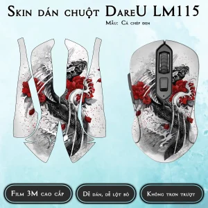 Skin dán chuột Dareu LM115 mẫu Cá chép đen