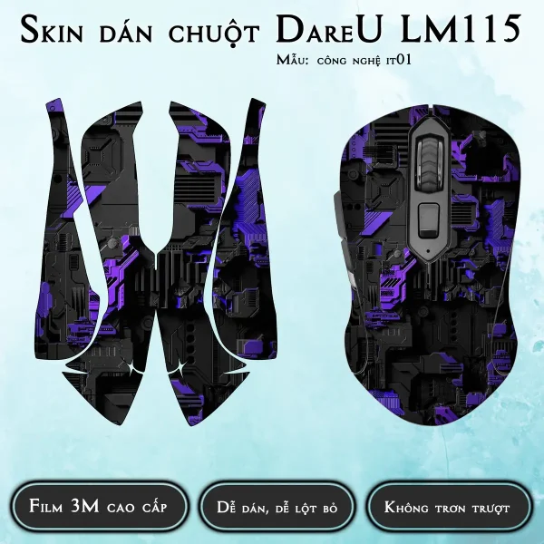 Skin dán chuột Dareu LM115 mẫu công nghệ it01