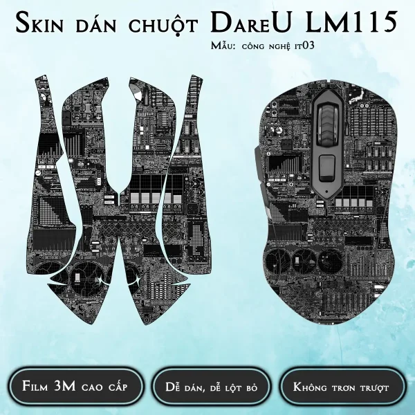 Skin dán chuột Dareu LM115 mẫu công nghệ it03