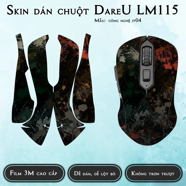 Skin dán chuột Dareu LM115 mẫu công nghệ it04