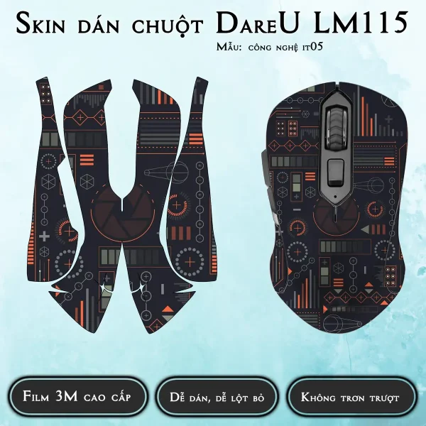 Skin dán chuột Dareu LM115 mẫu công nghệ it05