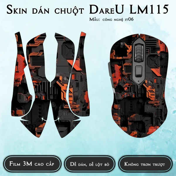 Skin dán chuột Dareu LM115 mẫu công nghệ it06