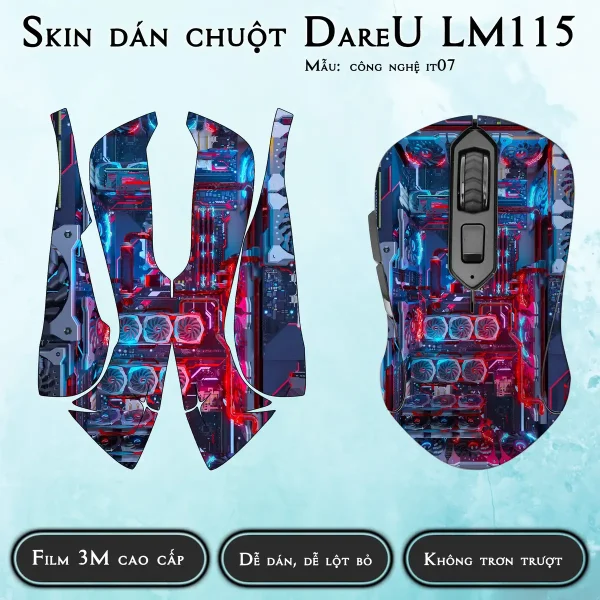 Skin dán chuột Dareu LM115 mẫu công nghệ it07