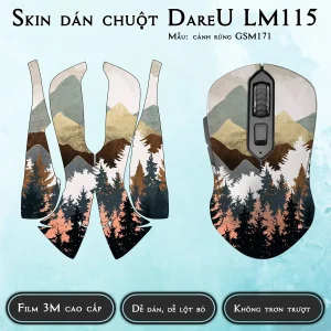 Skin dán chuột Dareu LM115 mẫu cảnh rừng GSM171