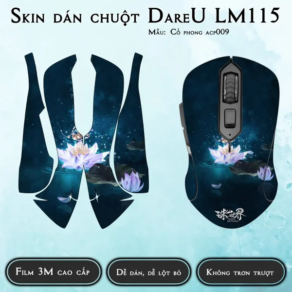 Skin dán chuột Dareu LM115 mẫu Cổ phong acp009