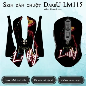 Skin dán chuột Dareu LM115 mẫu Dope-Luffy