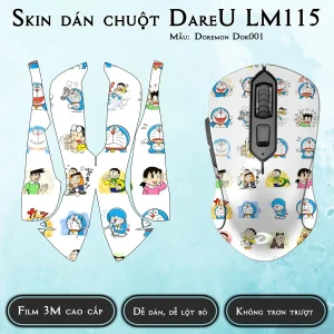 Skin dán chuột Dareu LM115 mẫu Doremon Dor001
