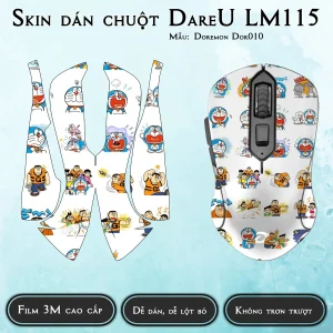 Skin dán chuột Dareu LM115 mẫu Doremon Dor010