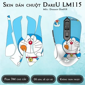 Skin dán chuột Dareu LM115 mẫu Doremon Dor018