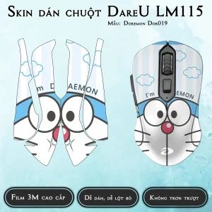 Skin dán chuột Dareu LM115 mẫu Doremon Dor019