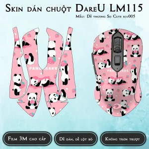 Skin dán chuột Dareu LM115 mẫu Dễ thương So Cute scu005
