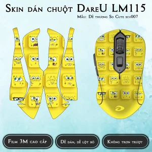 Skin dán chuột Dareu LM115 mẫu Dễ thương So Cute scu007