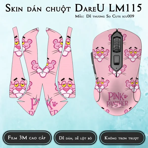 Skin dán chuột Dareu LM115 mẫu Dễ thương So Cute scu009