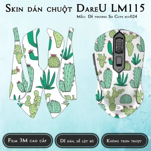 Skin dán chuột Dareu LM115 mẫu Dễ thương So Cute scu024