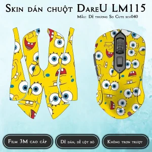 Skin dán chuột Dareu LM115 mẫu Dễ thương So Cute scu040