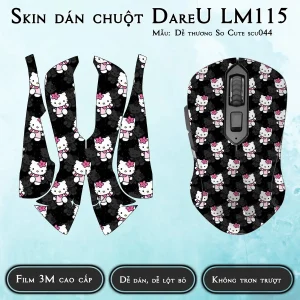 Skin dán chuột Dareu LM115 mẫu Dễ thương So Cute scu044
