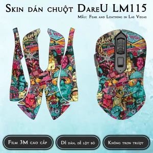 Skin dán chuột Dareu LM115 mẫu Fear and Loathing in Las Vegas