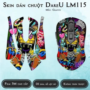 Skin dán chuột Dareu LM115 mẫu Graffiti