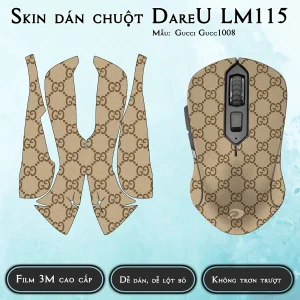 Skin dán chuột Dareu LM115 mẫu Gucci Gucc1008