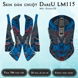 Skin dán chuột Dareu LM115 mẫu Gundam 02