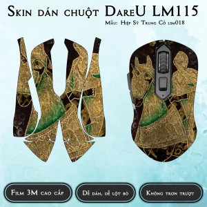 Skin dán chuột Dareu LM115 mẫu Hiệp Sỹ Trung Cổ lsm018