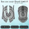 Skin dán chuột Dareu LM115 mẫu Hoa văn hov010 Skin dán chuột Dareu LM115 mẫu Hoa văn hov010