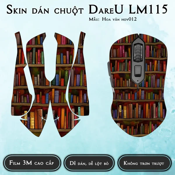 Skin dán chuột Dareu LM115 mẫu Hoa văn hov012